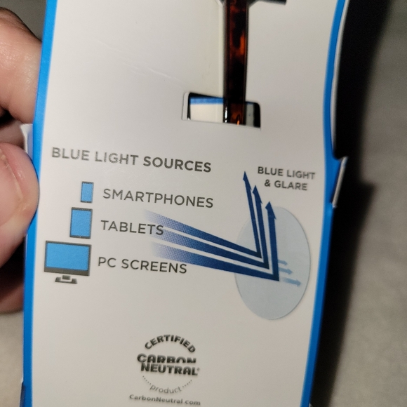 Screen Vision Blue Light Blocking Glasses Large Brown & Black Round Eye Glasses - Picture 6 of 7